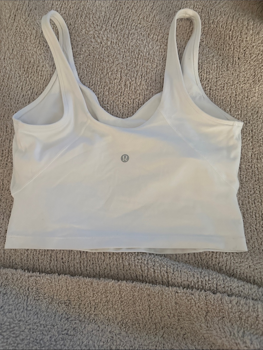 Lululemon white align bra tank. Size 8, EUC, no pads. - Picture 2 of 4